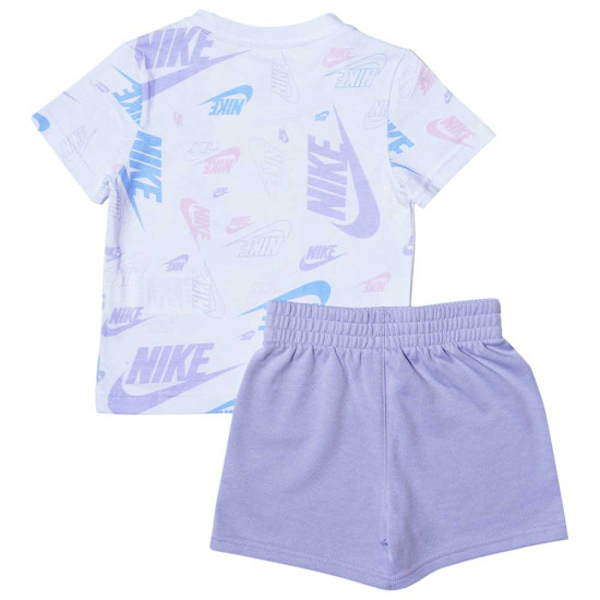 Nike Βρεφικό σετ Sportswear Futura Allover Print T-Shirt & Shorts Set